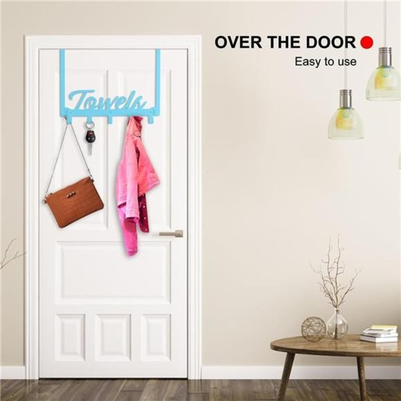 Bath | Over The Door Hooks Towel Rack For Bathroom Wall Mount Towel Hanger Beach Blue | Poshmark